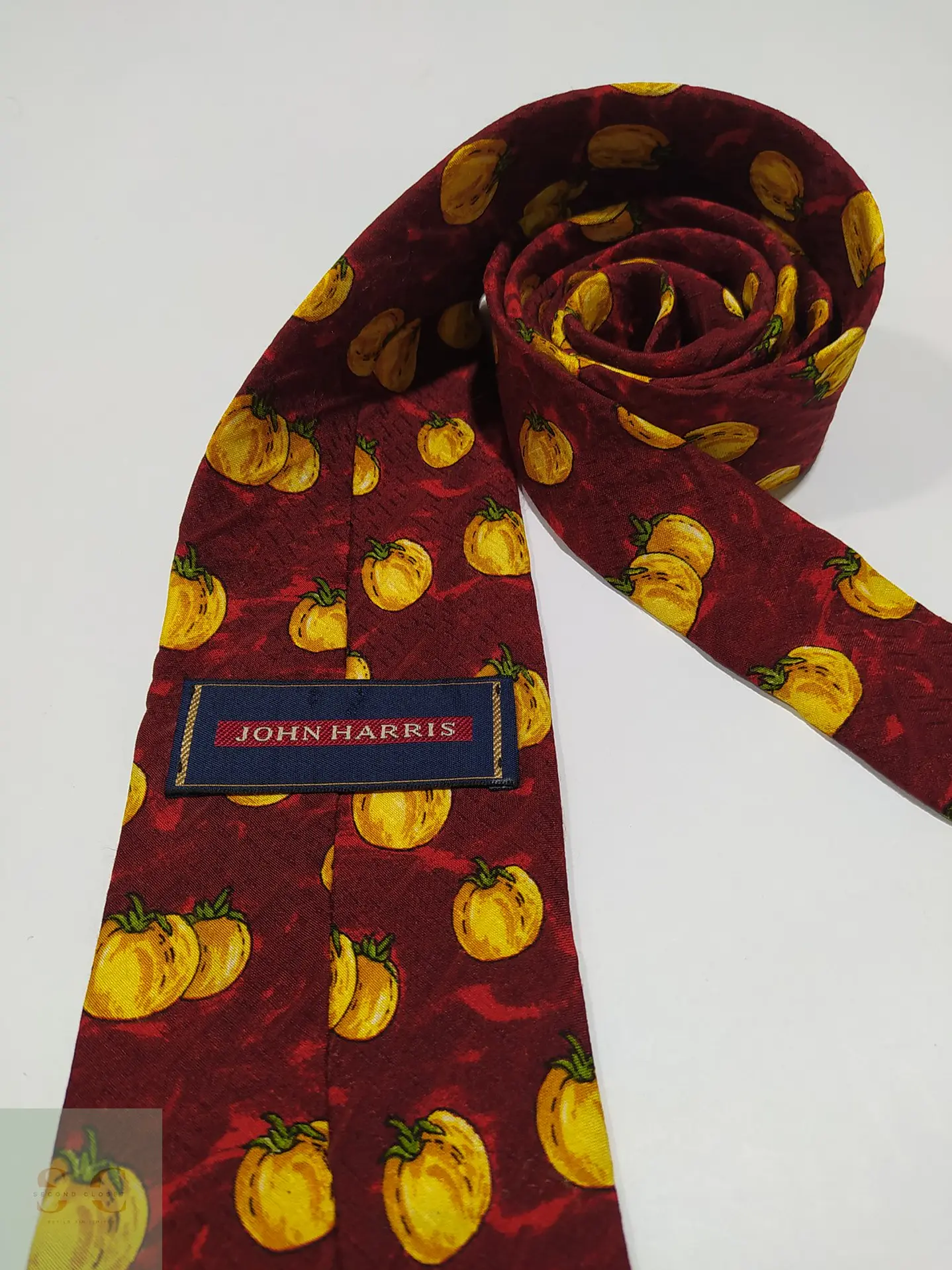 Corbata de Seda John Harris con Estampado de Tomates 2