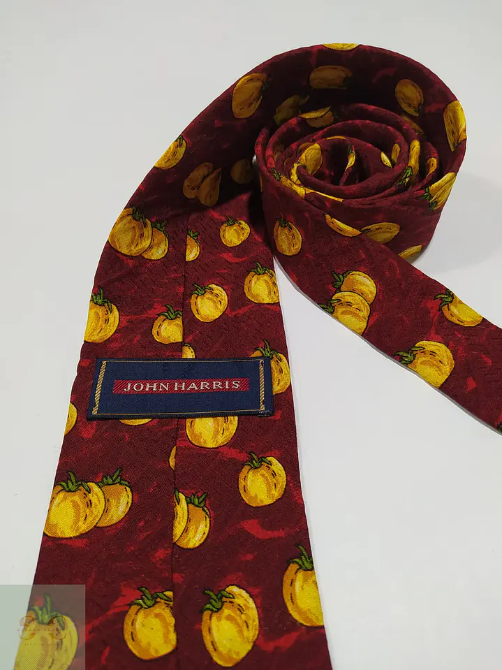 Corbata de Seda John Harris con Estampado de Tomates 2