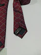 Corbata de Seda Borgoña con Patrón Geométrico de Diamantes Stil - Miniatura 3
