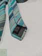 Corbata de Seda a Rayas Regimental Tailor & Son - Turquesa y Azul - Miniatura 3