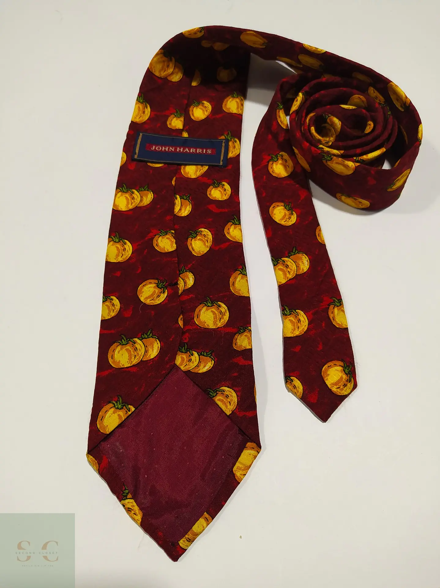 Corbata de Seda John Harris con Estampado de Tomates 4