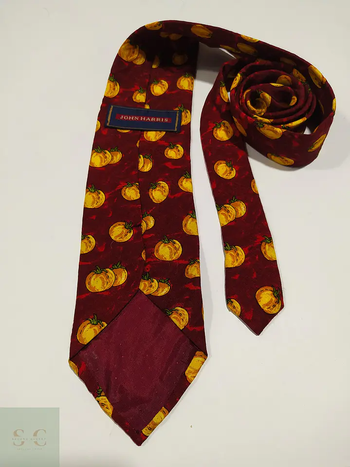 Corbata de Seda John Harris con Estampado de Tomates 4