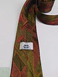 Corbata Vintage Jacquard Abstracta Verde Oliva y Terracota New Fast - Miniatura 2