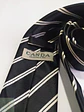 Corbata C&A a Rayas Diagonales Regimental Blanco y Negro - Miniatura 2