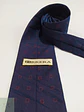 Corbata Azul Marino con Micropatrón Geométrico Orrera - Miniatura 2