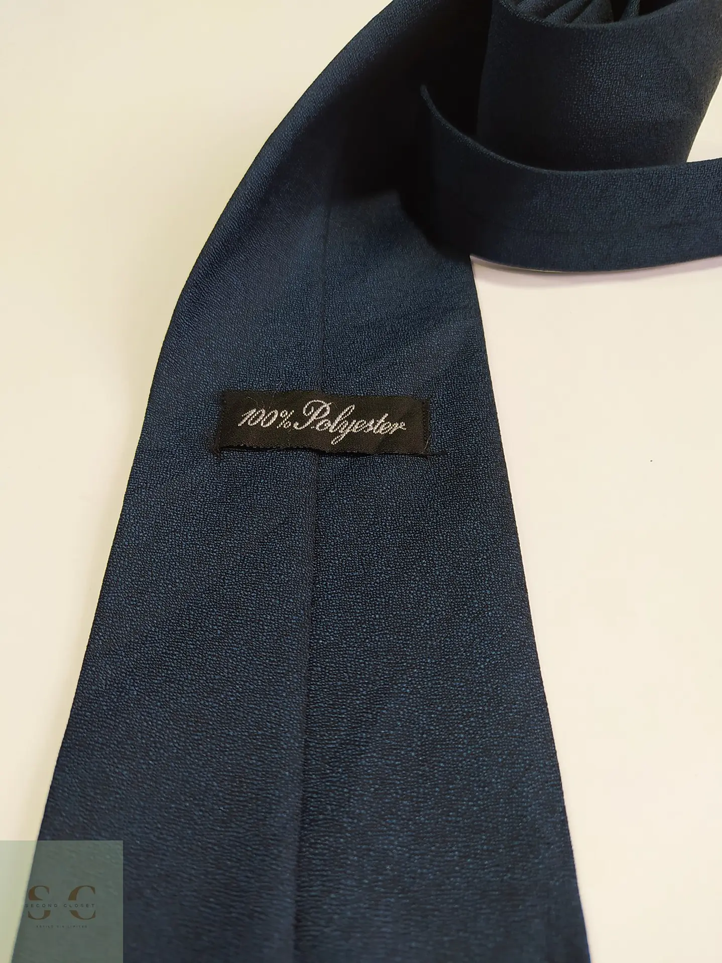 Corbata Azul Marino Texturizada Sastrería Vintage 2