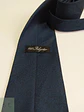 Corbata Azul Marino Texturizada Sastrería Vintage - Miniatura 2