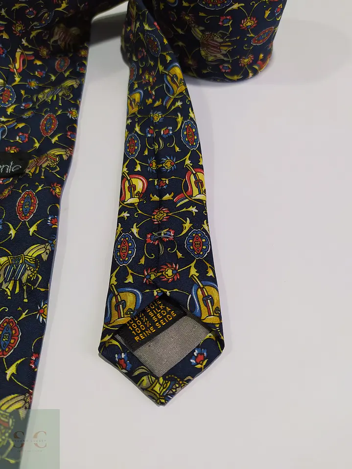 Corbata de Seda Motivo Ecuestre Barroco Daniel Valerie 3