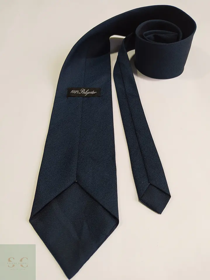 Corbata Azul Marino Texturizada Sastrería Vintage 3