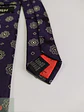 Corbata de Seda Morada con Micropatrón Floral Geométrico Yorn - Miniatura 3