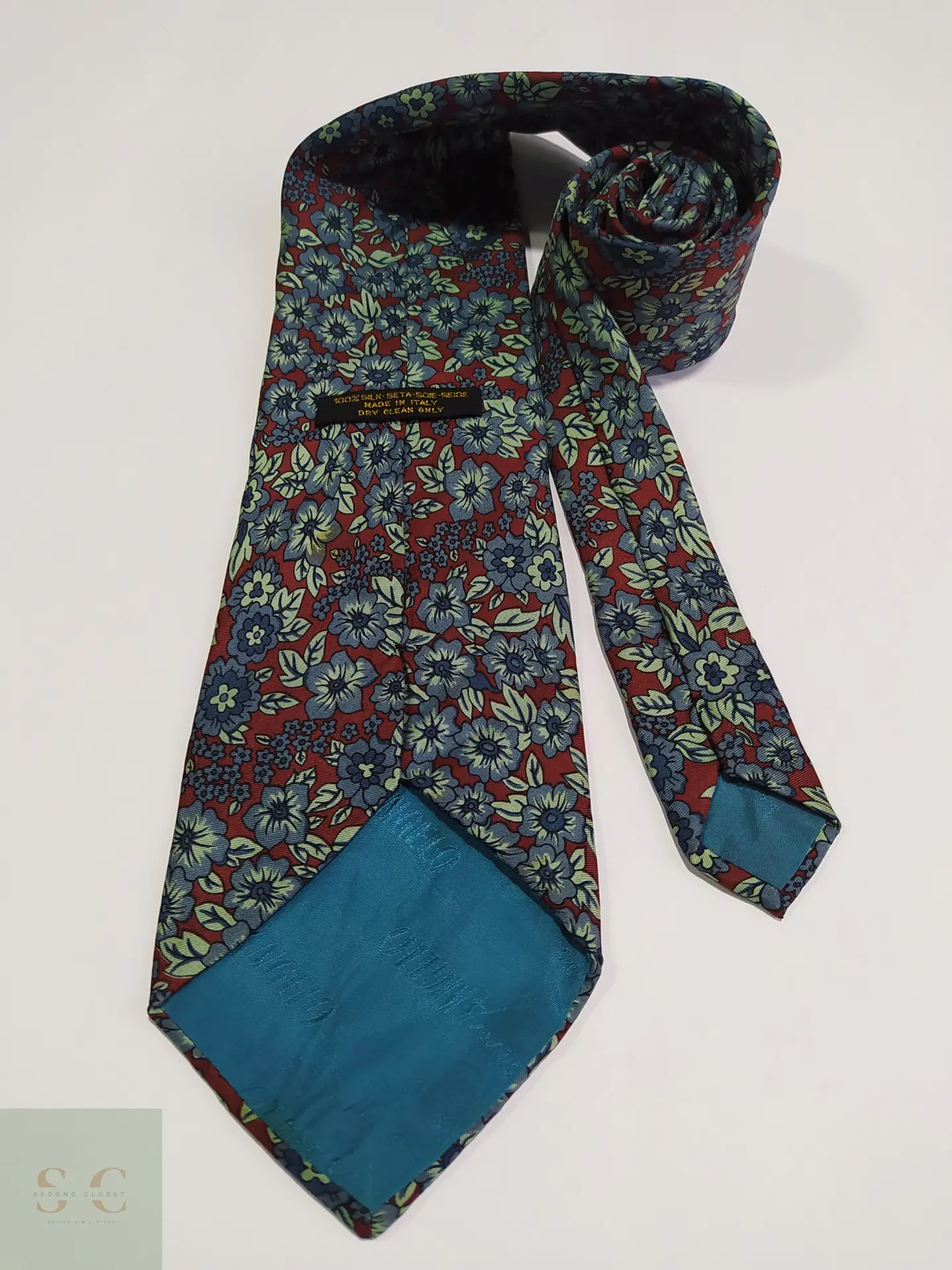 Corbata de Seda Italiana con Estampado Floral Angelo 3