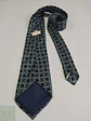 Corbata Vintage con Micropatrón Geométrico Azul y Negro - Miniatura 4