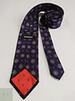 Corbata de Seda Morada con Micropatrón Floral Geométrico Yorn - Miniatura 4