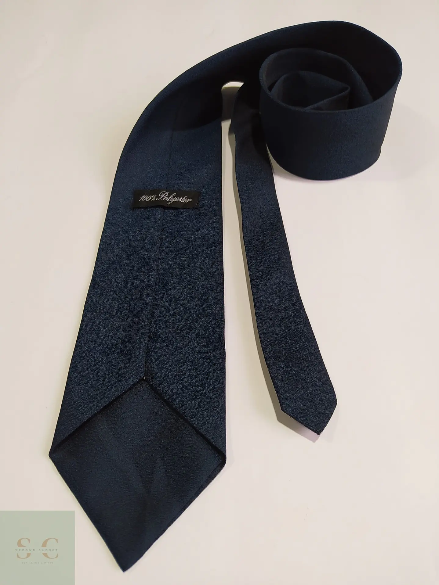 Corbata Azul Marino Texturizada Sastrería Vintage 4