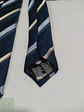 Corbata de Seda a Rayas Regimental Azul Marino C&A - Miniatura 2