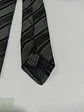 Corbata a Rayas Regimental Monocromática Gris y Negra - Miniatura 2