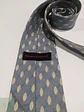 Corbata de Seda Azul Grisáceo con Micropatrón Geométrico Studio Coletti - Miniatura 2