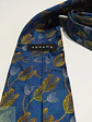 Corbata de Seda Azul con Motivo Botánico Abrams - Miniatura 2