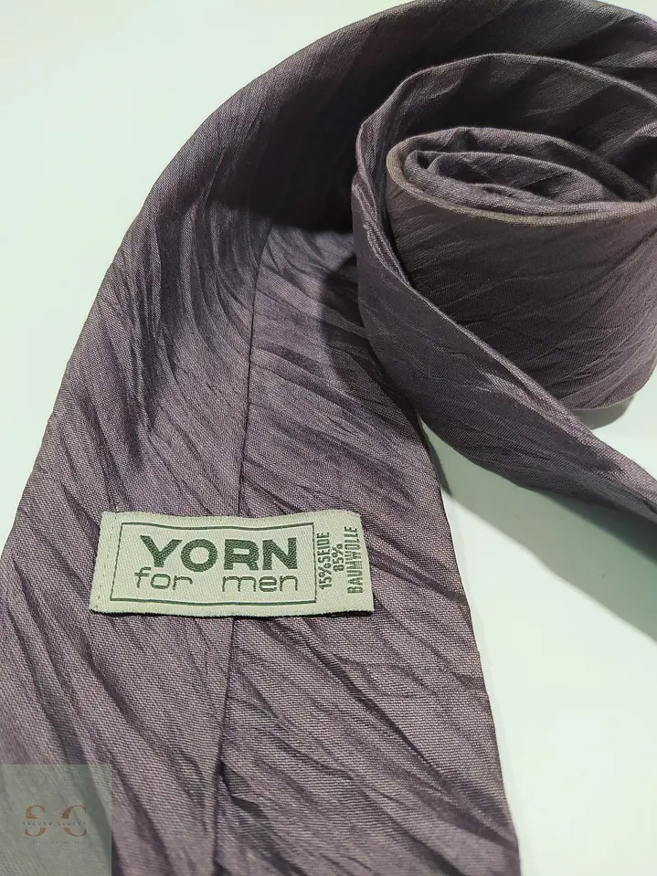Corbata Texturizada Morado Berenjena Yorn for Men 2