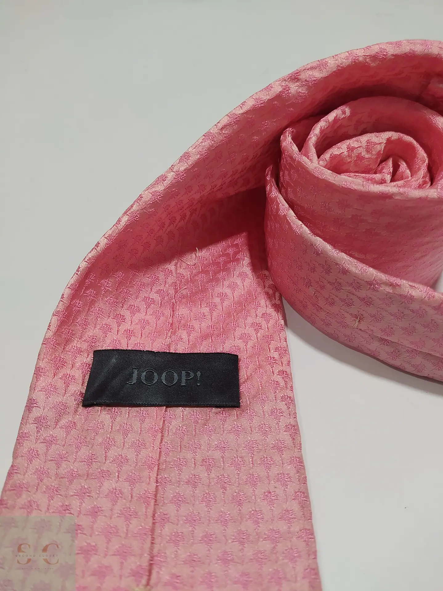 Corbata de Seda Rosa Jacquard JOOP! Made in Italy 2