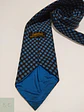 Corbata Vintage Commodore con Micropatrón Geométrico Azul - Miniatura 2