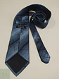 Corbata de Seda Azul Marino Jacquard Bugatti - Miniatura 4