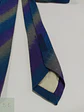 Corbata de Seda Vintage a Franjas Degradé y Micropatrón - Miniatura 4