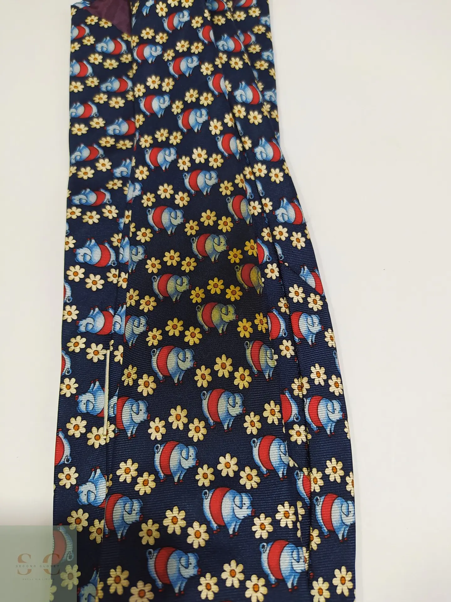 Corbata de Seda Daniels & Korff Estampado Novelty Cerditos y Flores 4