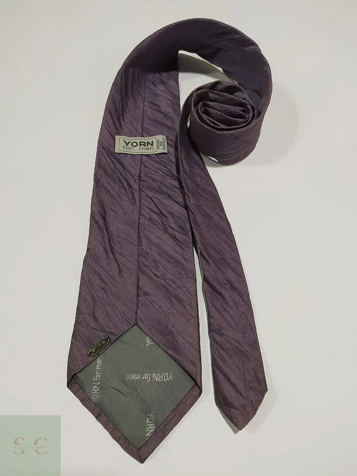 Corbata Texturizada Morado Berenjena Yorn for Men 4