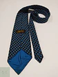 Corbata Vintage Commodore con Micropatrón Geométrico Azul - Miniatura 4