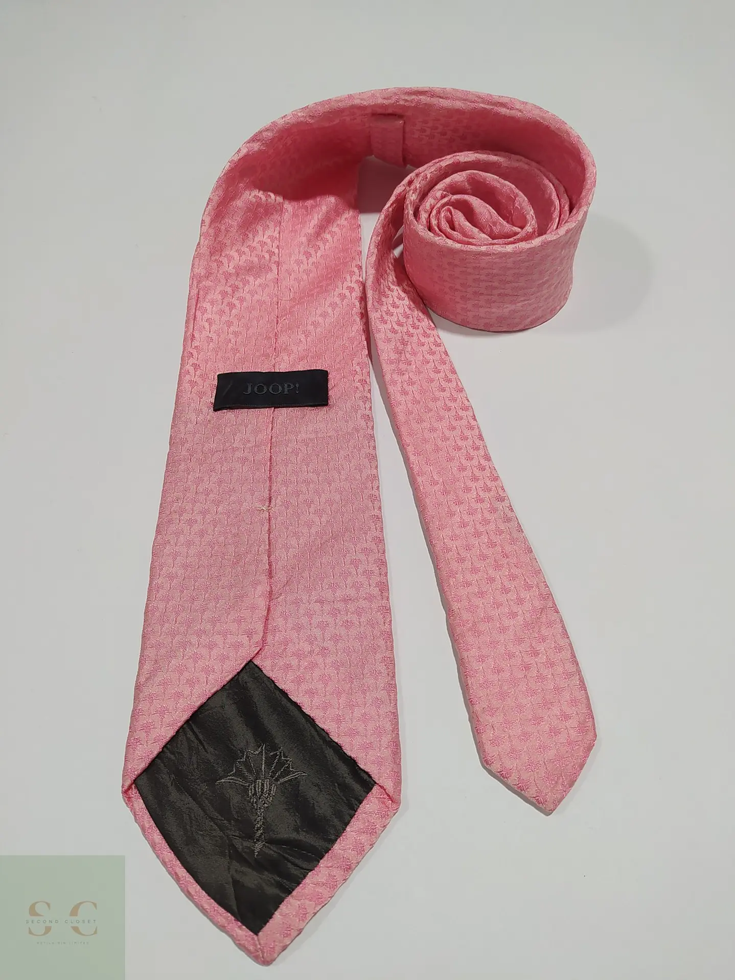 Corbata de Seda Rosa Jacquard JOOP! Made in Italy 4