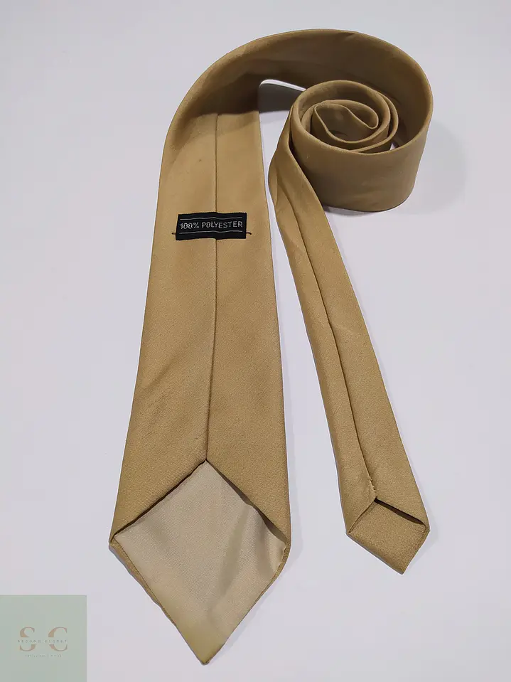 Corbata Monocromática Tone-on-Tone Camel Vintage 3