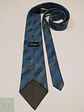 Corbata Derby Geométrica Abstracta en Tonos Azul y Verde - Miniatura 4