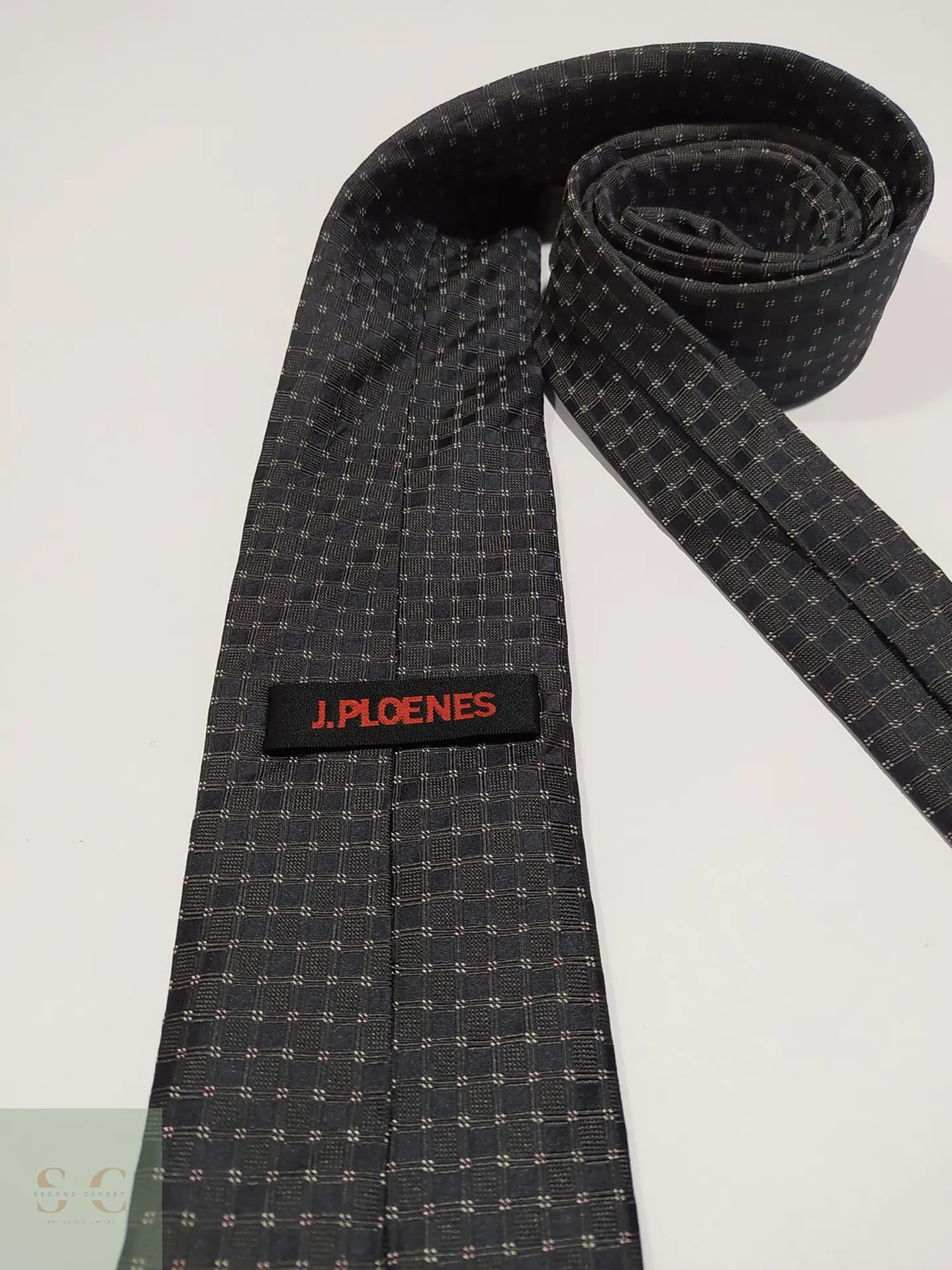 Corbata de Seda Jacquard a Micropatrón Geométrico J.Ploenes 2