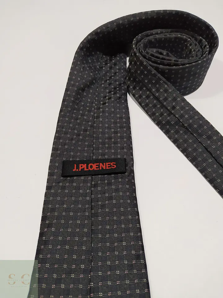 Corbata de Seda Jacquard a Micropatrón Geométrico J.Ploenes 2