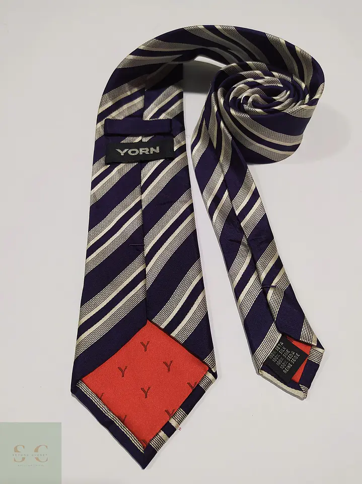 Corbata de Seda a Rayas Regimental Yorn 3