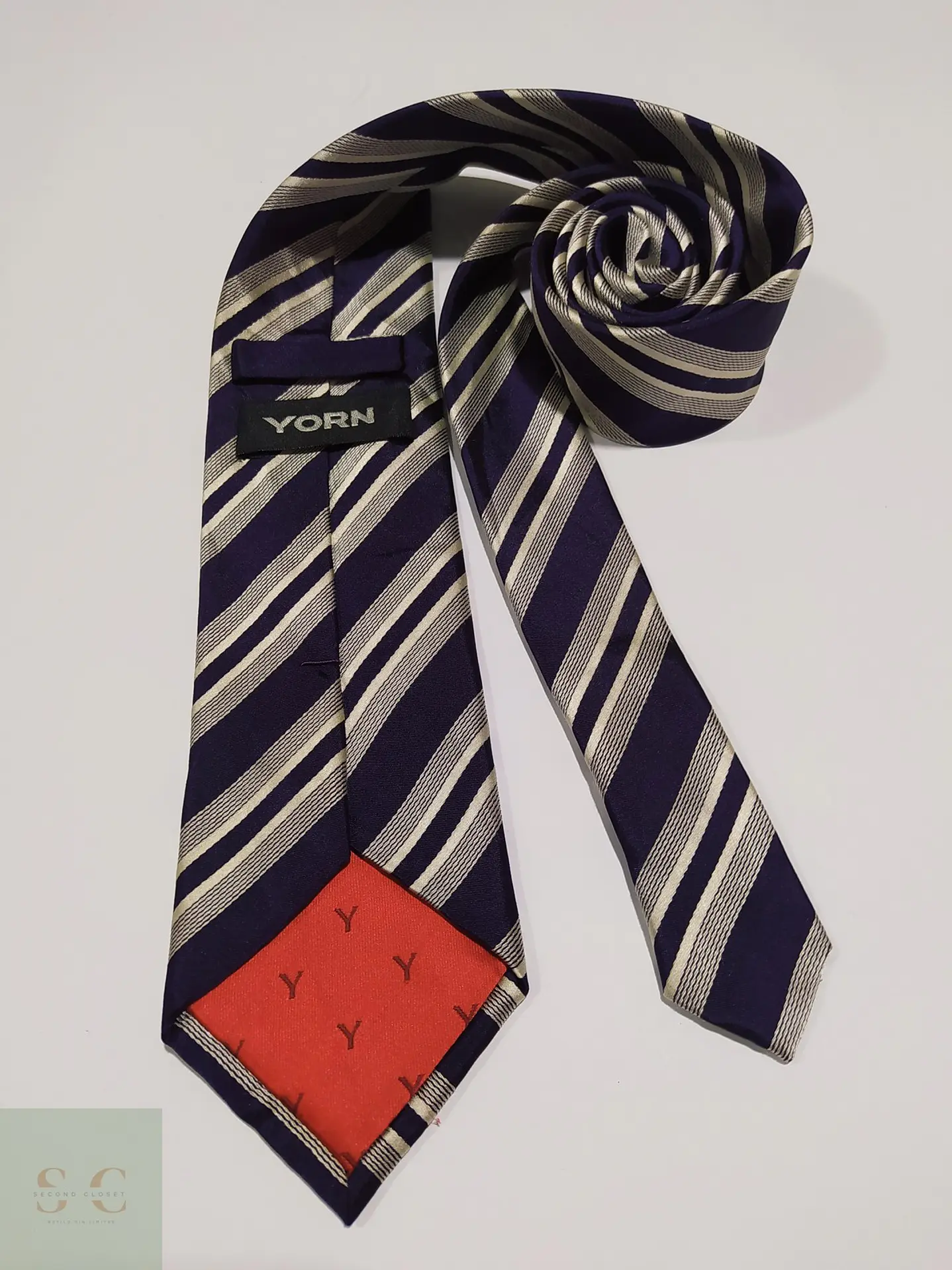 Corbata de Seda a Rayas Regimental Yorn 4