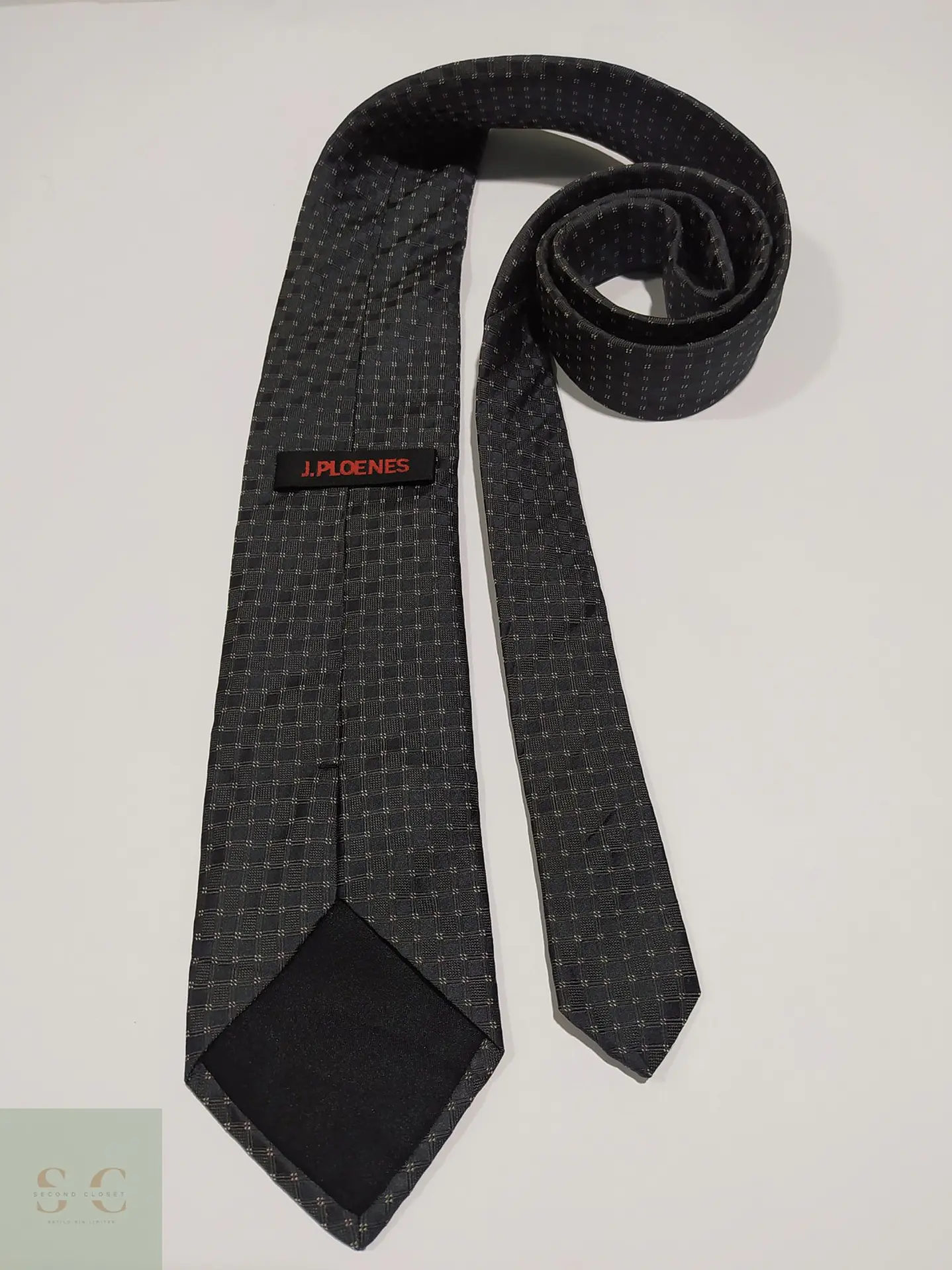Corbata de Seda Jacquard a Micropatrón Geométrico J.Ploenes 4