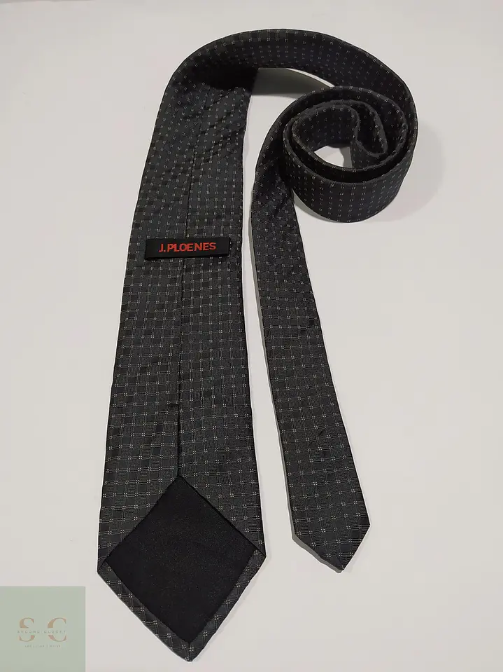 Corbata de Seda Jacquard a Micropatrón Geométrico J.Ploenes 4