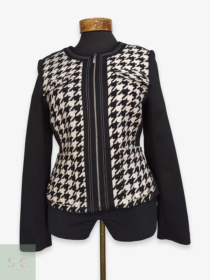 Chaqueta Ashley Brooks Pata de Gallo en Mezcla de Lana Talla SM 1