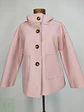 Abrigo Corto Oversize Rosa Palo Made in Italy Talla M - Miniatura 2