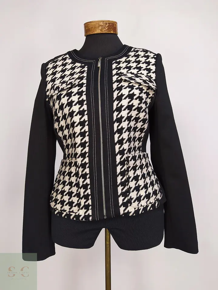 Chaqueta Ashley Brooks Pata de Gallo en Mezcla de Lana Talla SM 2