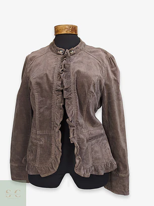 Chaqueta Aterciopelada de Algodón con Volantes Street One Talla L