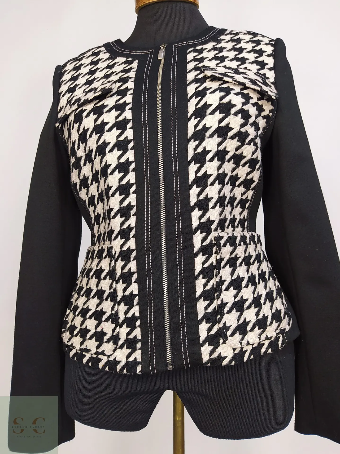 Chaqueta Ashley Brooks Pata de Gallo en Mezcla de Lana Talla SM 4