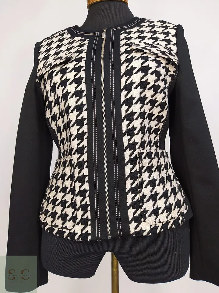 Chaqueta Ashley Brooks Pata de Gallo en Mezcla de Lana Talla SM 4
