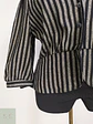 Chaqueta Vintage Miss Helen Estampado Espiga y Cuello de Terciopelo Talla SM - Miniatura 3