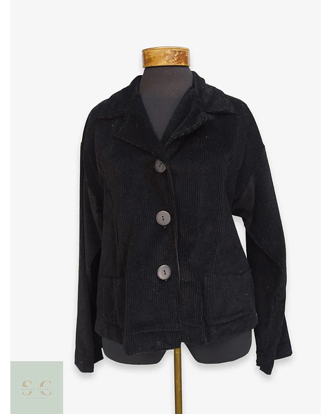 Chaqueta Zep-Zep Germany Cotelé Negro de Algodón Talla L