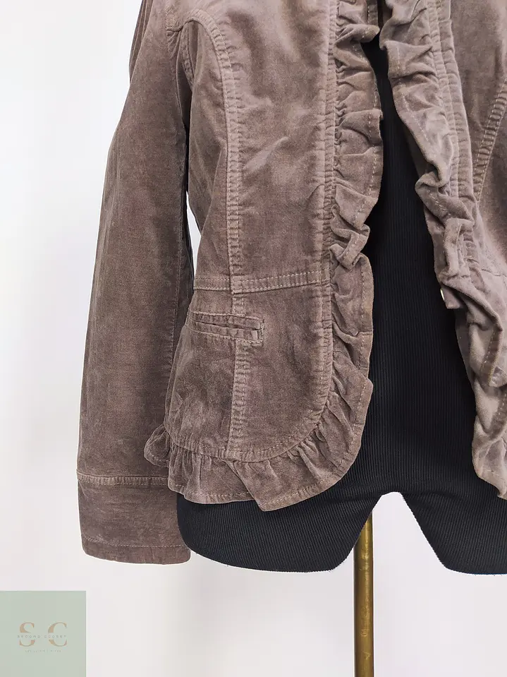 Chaqueta Aterciopelada de Algodón con Volantes Street One Talla L 3