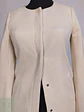 Abrigo Minimalista Ecru Sin Cuello Only Talla S - Miniatura 5