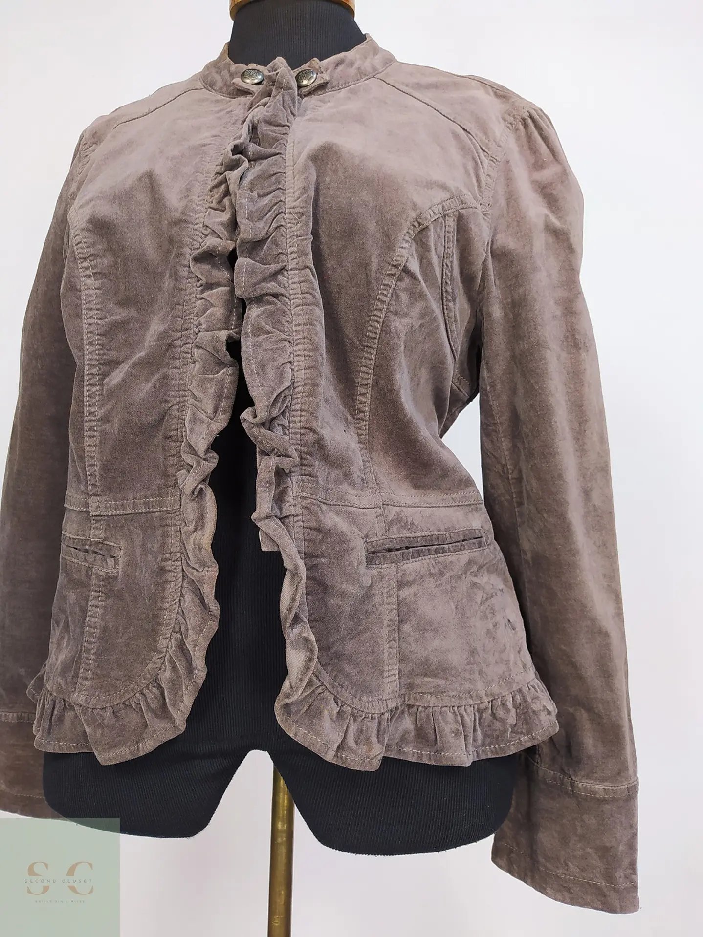 Chaqueta Aterciopelada de Algodón con Volantes Street One Talla L 4